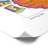 Poster Art Abstrait "Rolling Sky" (Coin)