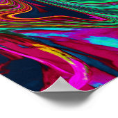 Poster Art abstrait rose chaud marbré et vert mousse de m (Coin)