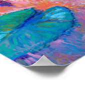 Poster Art Abstrait rose coloré Imprimer (Coin)