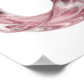 Poster Art abstrait rose WITTY Design abstrait (Coin)