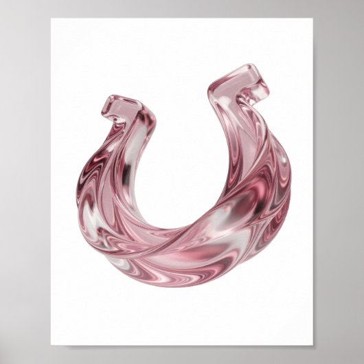 Poster Art abstrait rose WITTY Design abstrait (Devant)
