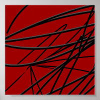 Art Abstrait rouge moderne