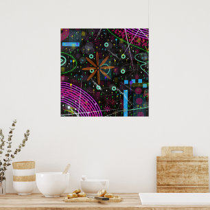 Poster Art abstrait : Satellite