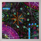 Poster Art abstrait : Satellite (Devant)