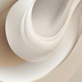 Poster Art abstrait sculpté beige contemporain