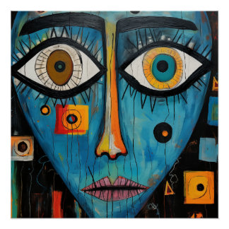Poster Art Abstrait Spray Peinture