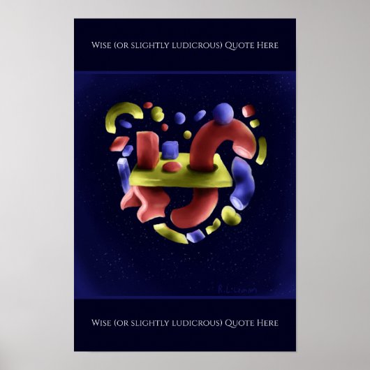 Poster Art abstrait sur impression, valeur papier d'affic (Devant)