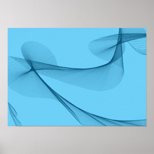 Poster Art abstrait - Tons bleus (Devant)