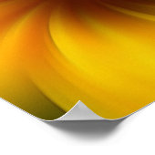 Poster Art abstrait tourbillon jaune et marron (Coin)