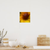 Poster Art abstrait tourbillon jaune et marron (Cuisine)