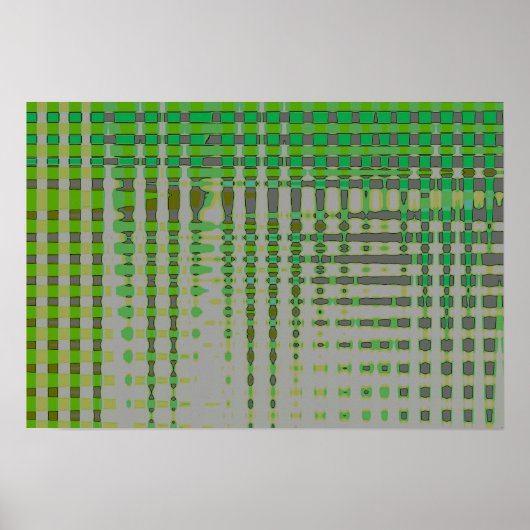 Poster Art Abstrait Vert 1003 (Devant)