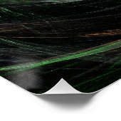 Poster Art abstrait vert autour du monde (Coin)
