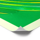 Poster Art abstrait vert jaune en spirale (Coin)