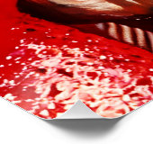 Poster Art Abstrait Vibrant Avec Rouge Gras (Coin)