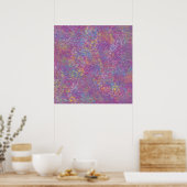 Poster Art Abstrait violet Motif couleur sans fin (Cuisine)