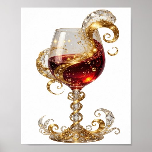 Poster ART ABSTRAIT Witty Gold (Devant)