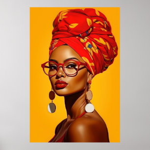 Poster Art africain américain   Art noir   Ladonna