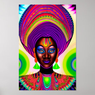 Poster Art Africain Black Woman Art Africain American Art