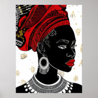 Poster Art Africain Femmes