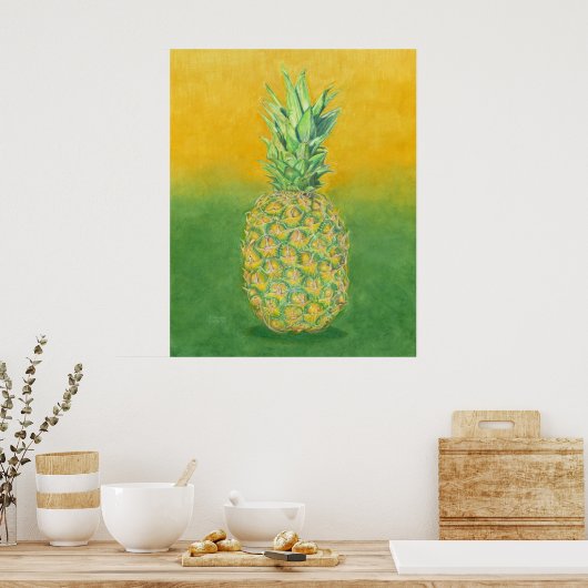 Poster Art ananas (Cuisine)