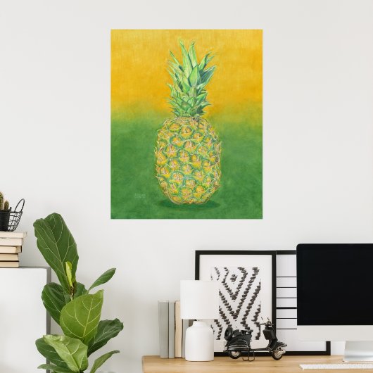 Poster Art ananas (Bureau à domicile)