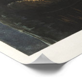 Poster Art ancien d'oiseau de nuit, Chouette blanche d'Au (Coin)