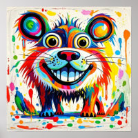 Art animal abstrait coloré