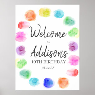 Poster Art Anniversaire de faveur tag, Paint Anniversaire