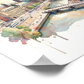 Poster art aquarelle de Berlin (Coin)