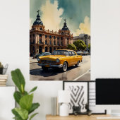 Poster art aquarelle de Buenos Aires (Bureau à domicile)