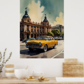 Poster art aquarelle de Buenos Aires (Cuisine)