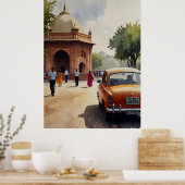 Poster art aquarelle de Delhi (Cuisine)