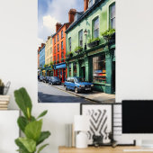 Poster art aquarelle de Dublin (Bureau à domicile)