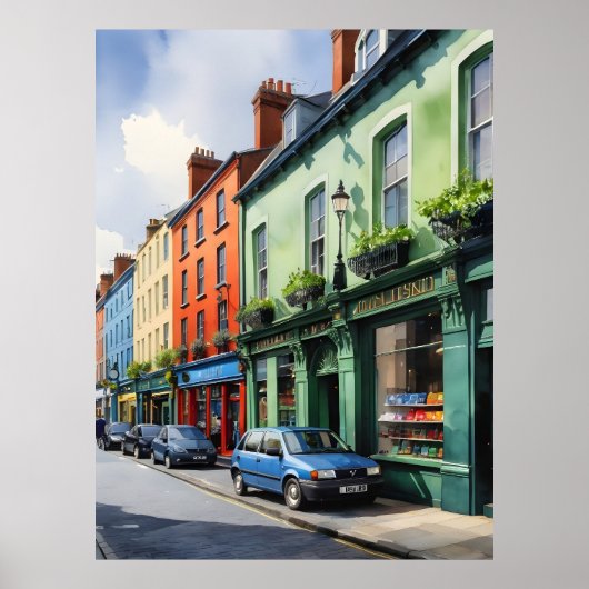 Poster art aquarelle de Dublin (Devant)