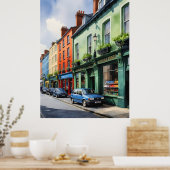 Poster art aquarelle de Dublin (Cuisine)
