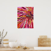 Poster art aquarelle fleur chrysanthème (Cuisine)