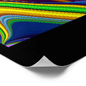 Poster Art arc-en-ciel Abstrait 3D (Coin)