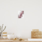 Poster Art argenté abstrait DESIGN ART ABSTRAIT (Cuisine)