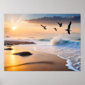 Poster Art Beach Sunset (Voorkant)