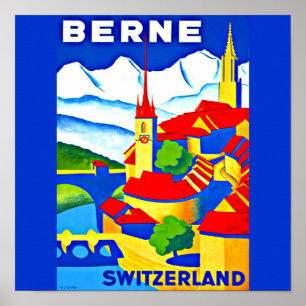 Poster Art-Berne Vintage voyage