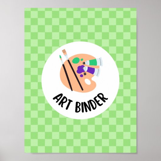 Poster art binder insert - teacher organization (Devant)