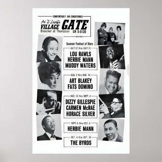 Poster Art Blakey - Dizzy Gillespie - Herbie Mann jazz (Devant)