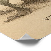 Poster Art Botanique Africain avec vie Plante du désert (Coin)