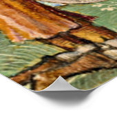 Poster Art botanique antique Hélibore vert (Coin)