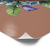 Poster Art botanique du renard floral (Coin)