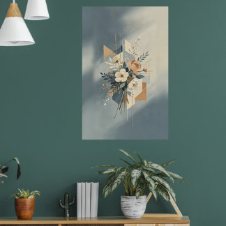 Poster Art botanique géométrique élégant
