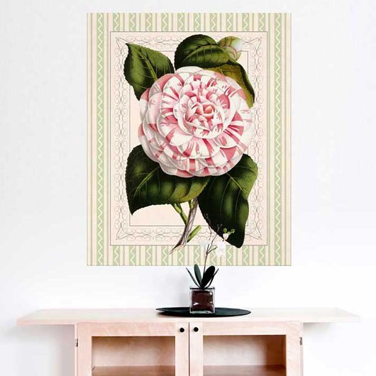Poster Art Botanique Vintage Camellia Design frappant