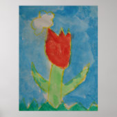 Poster Art by Children, Aquarelle Peinture, Tulipe, Poste (Devant)