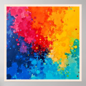 Poster Art chaotique vibrant à l'aquarelle (Devant)