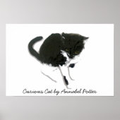 Poster Art Chat noir et blanc personnalisé (Devant)